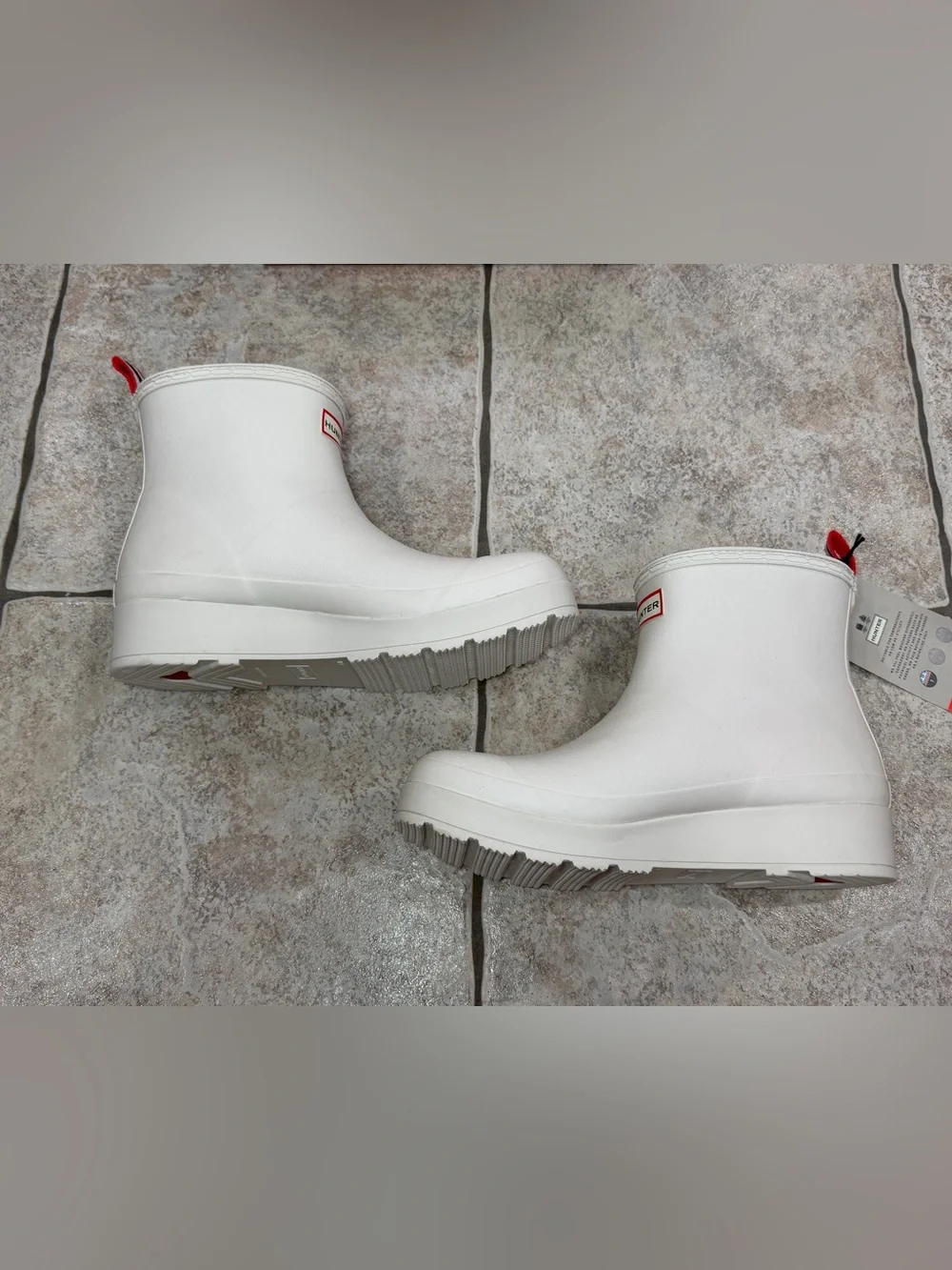 Hunter Play Short Faux Shearling Line Waterproof Rain Boots Size 11 USA